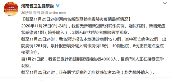 河南省肺炎疫情最新報(bào)告概況